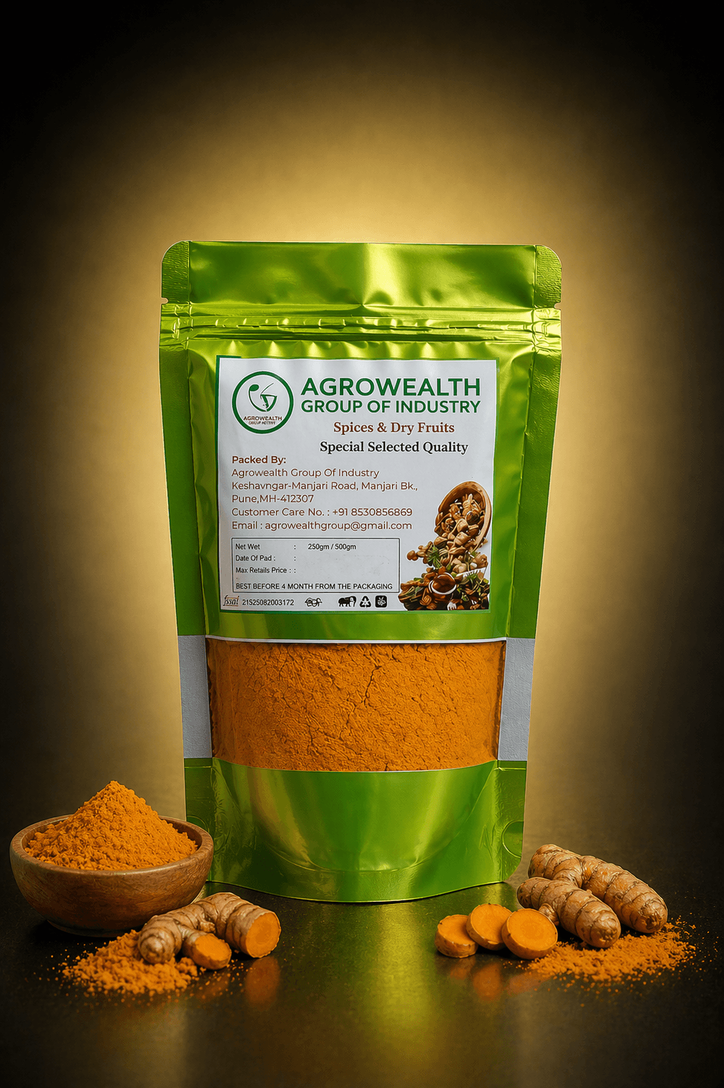 Turmeric export packaging